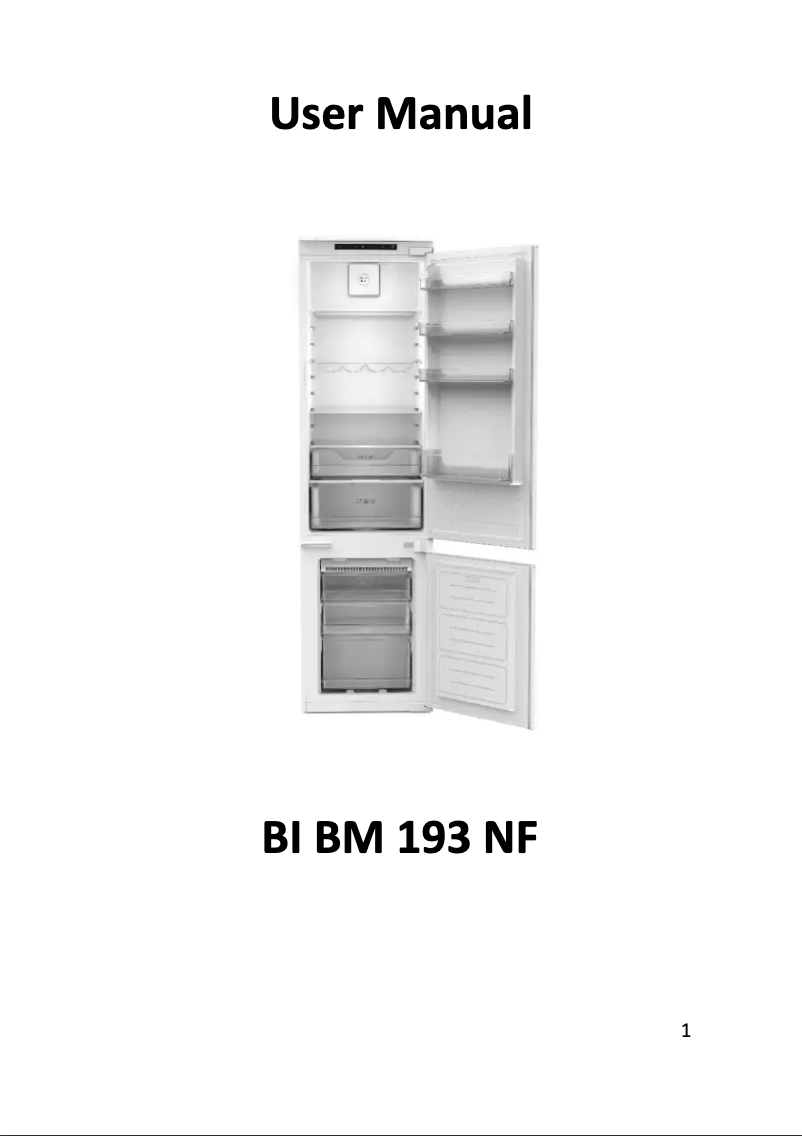 Image de la première page du manuel de l'appareil BRBF 192 F