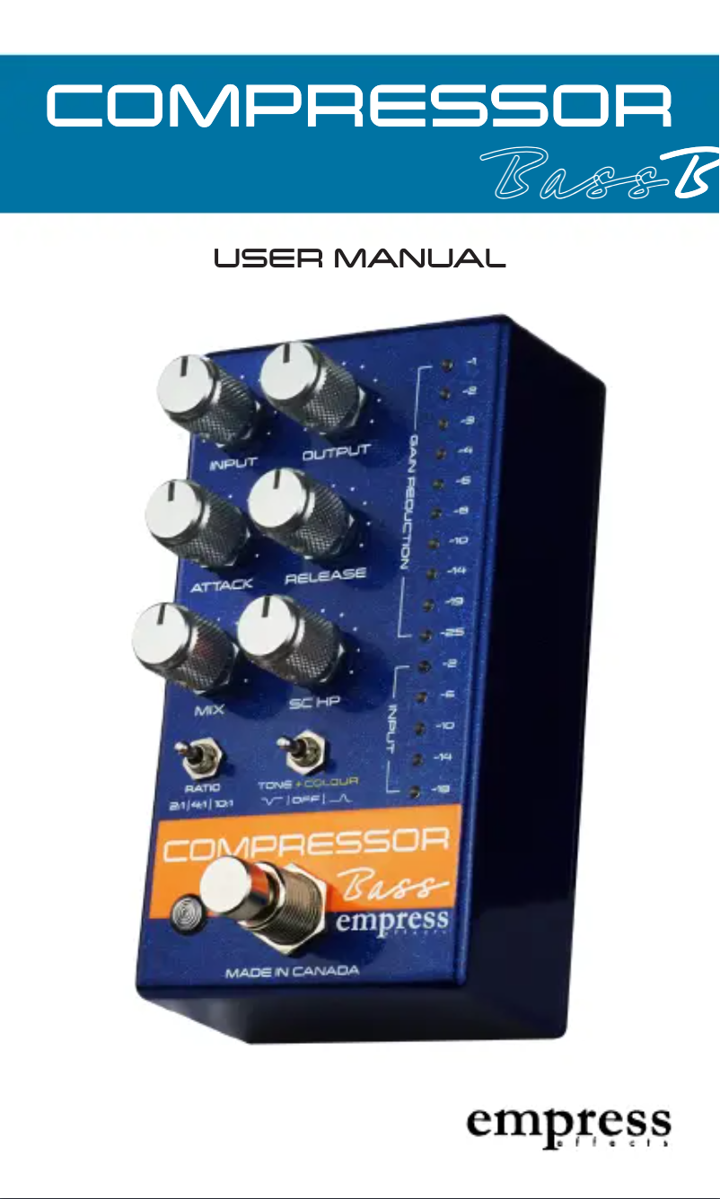Image de la première page du manuel de l'appareil Compressor Bass