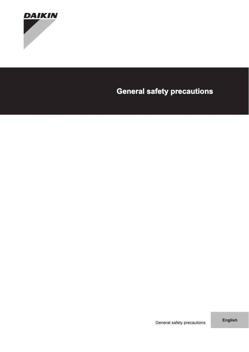 Page 1 de la notice Instructions de sécurité Daikin RZQSG125L8Y1B