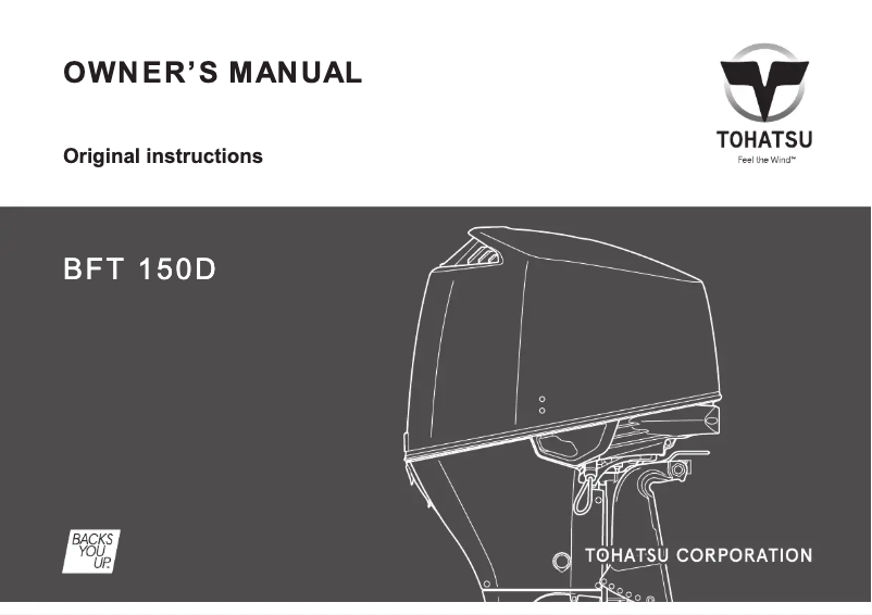 Page n°1 - Manuel utilisateur Tohatsu BFT150D