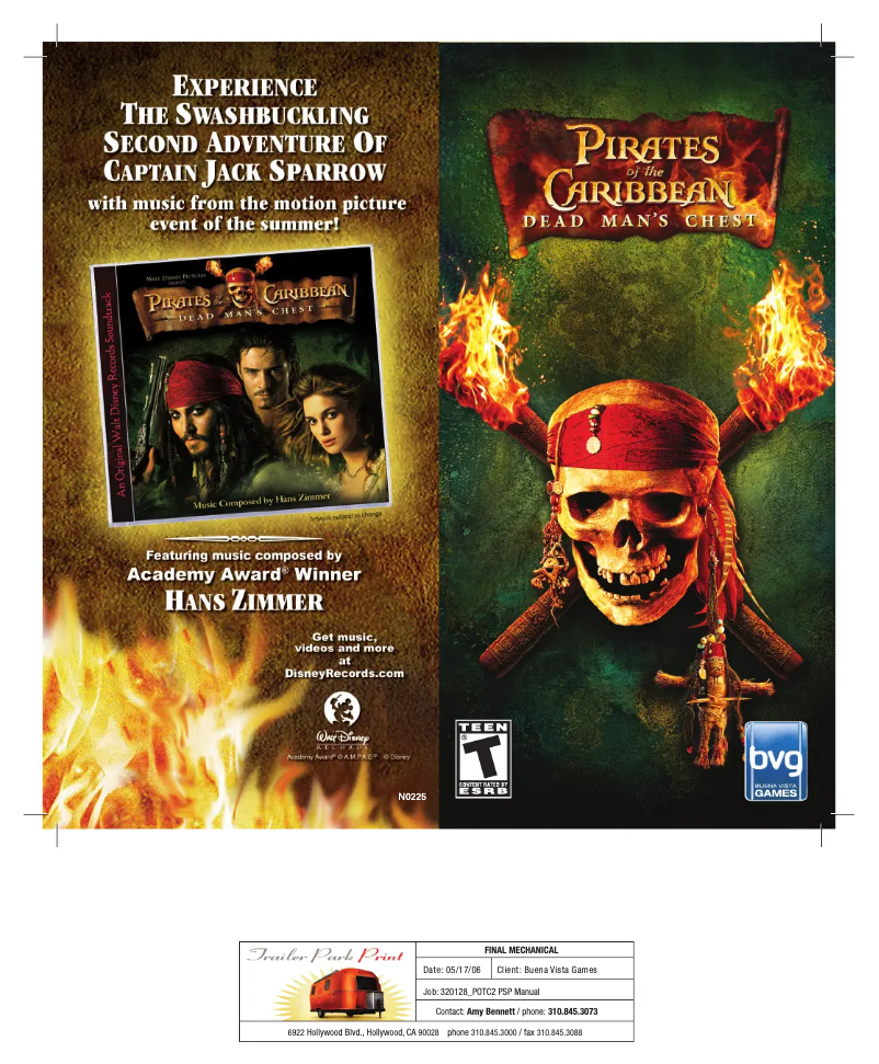 Page 1 de la notice Manuel utilisateur Sony Pirates of the Caribbean - Dead Mans Chest (PSP)