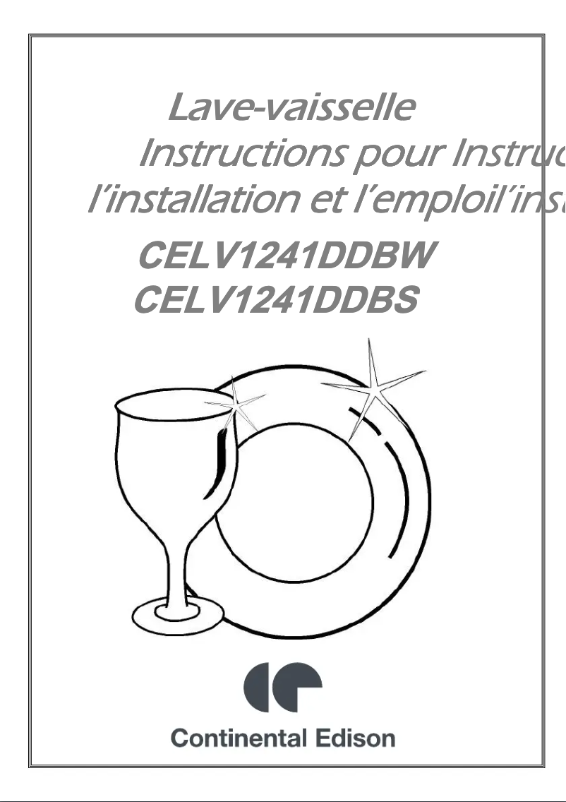 Image de la première page du manuel de l'appareil CELV1241DDBW