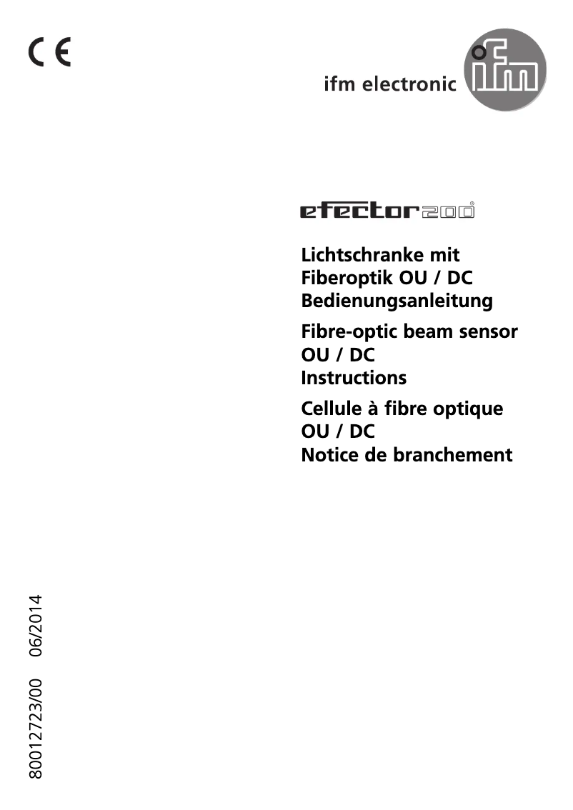 Page 1 de la notice Manuel utilisateur IFM OU5043