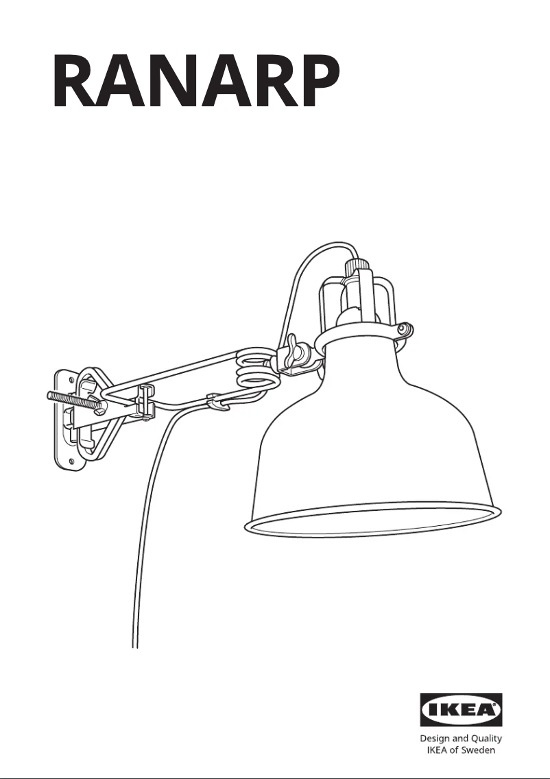 Page 1 de la notice Manuel utilisateur Ikea RANARP 502.313.24