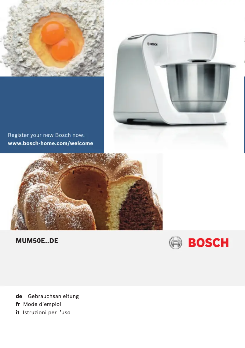 Page 1 de la notice Manuel utilisateur Bosch StartLine MUM50E32DE