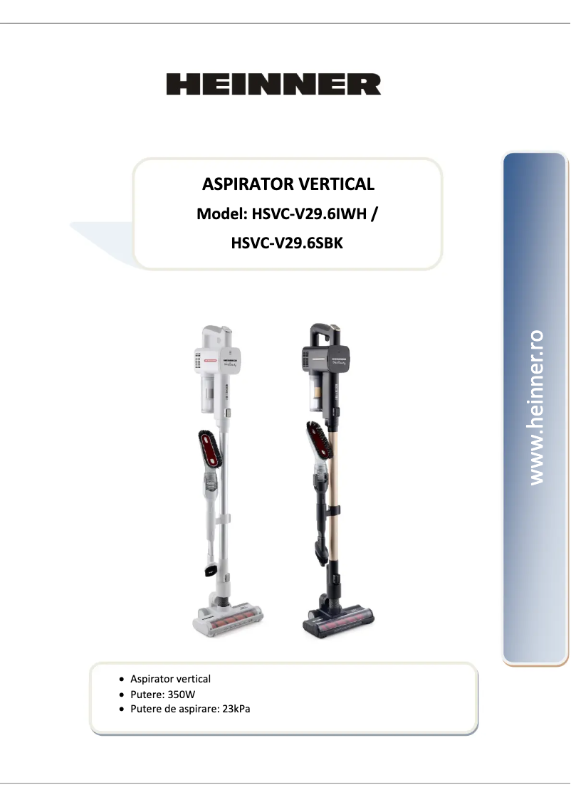 Image de la première page du manuel de l'appareil HSVC-V29.6SBK