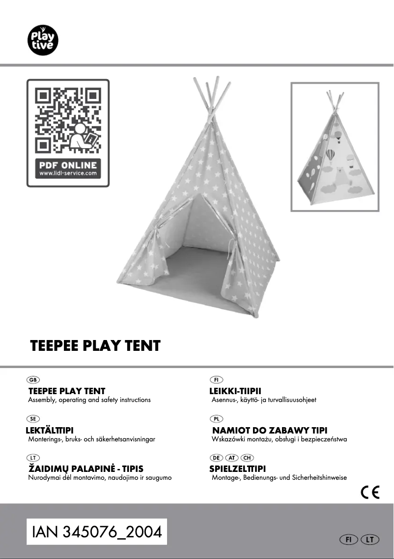 Page 1 de la notice Manuel utilisateur Playtive HG06873A