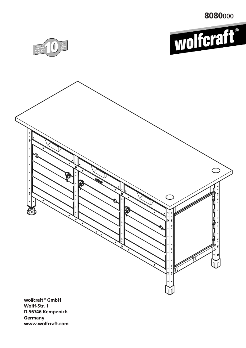 Page n°1 - Manuel utilisateur Wolfcraft 8080000