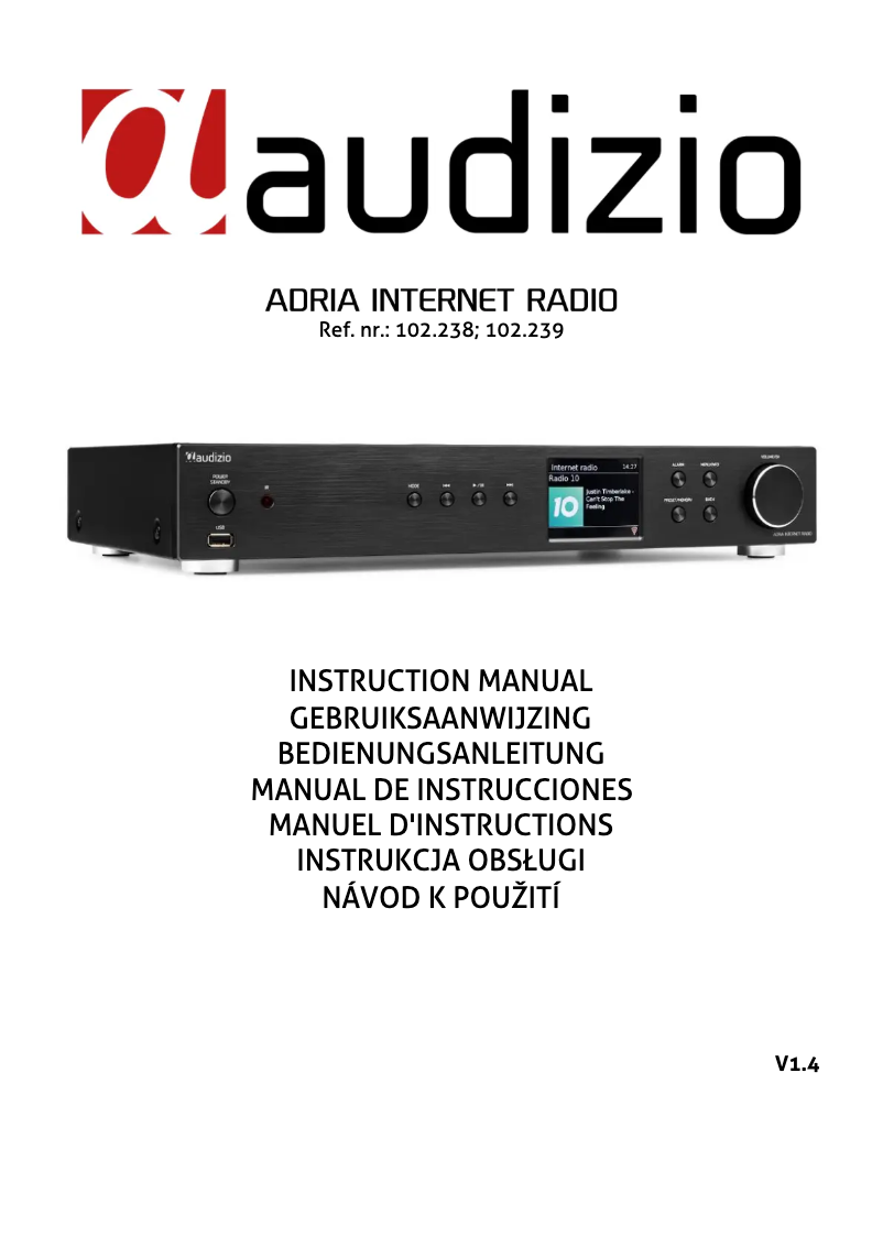 Page 1 de la notice Manuel utilisateur Audizio Adria