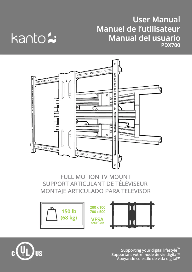 Página 1 del manual Manual de usuario Kanto PDX700