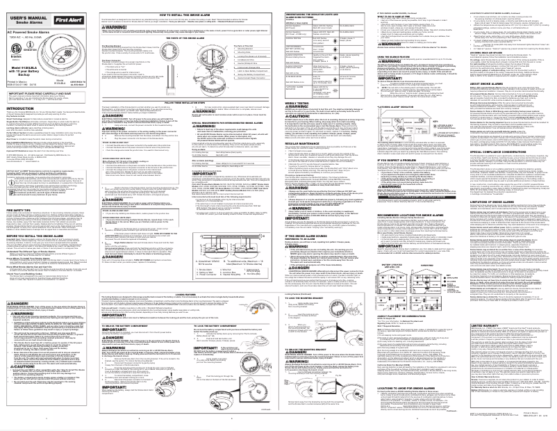 Page 1 de la notice Manuel utilisateur BRK 9120LBLA