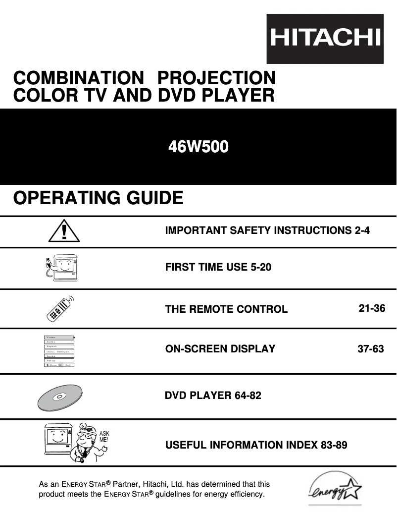 Image de la première page du manuel de l'appareil 46W500