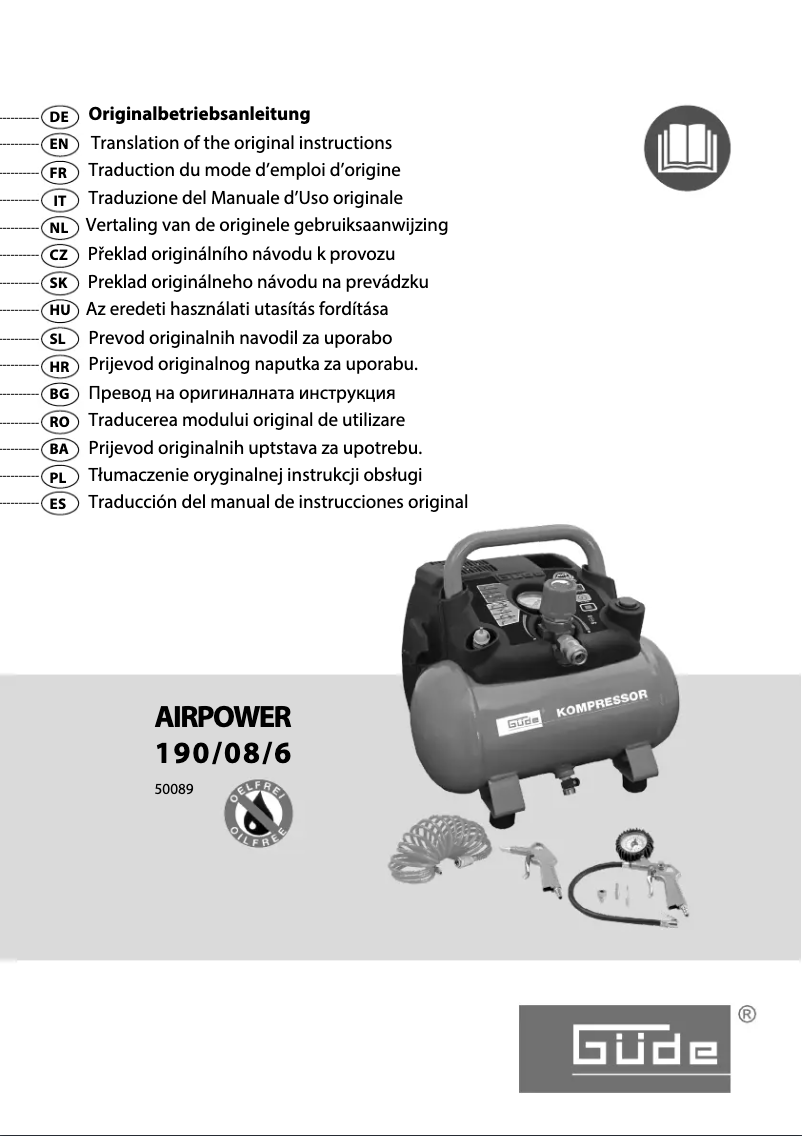 Image de la première page du manuel de l'appareil Airpower 190/08/6