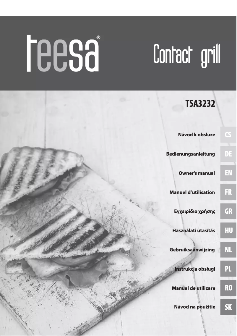 Image de la première page du manuel de l'appareil Panini TSA3232