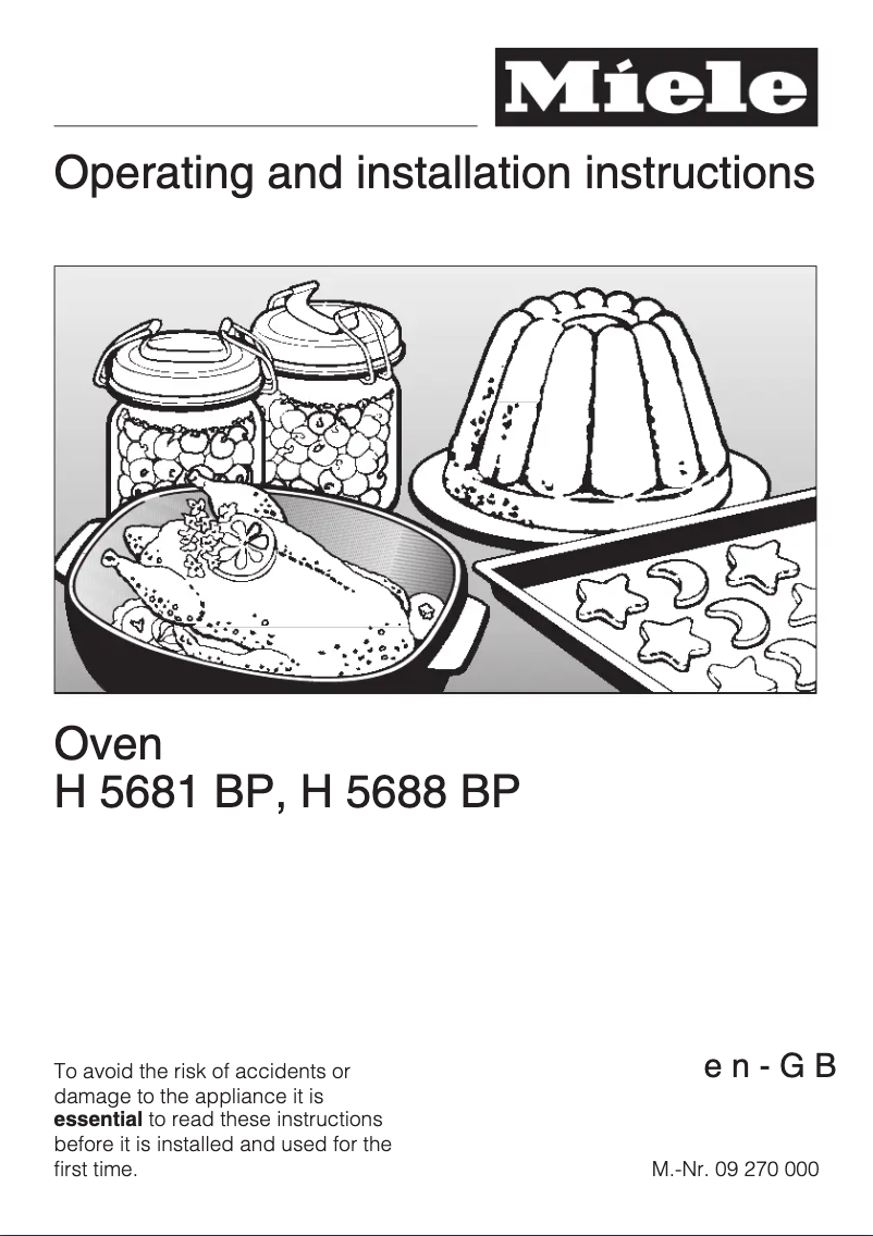 Page 1 de la notice Manuel utilisateur Miele H 5688 BP