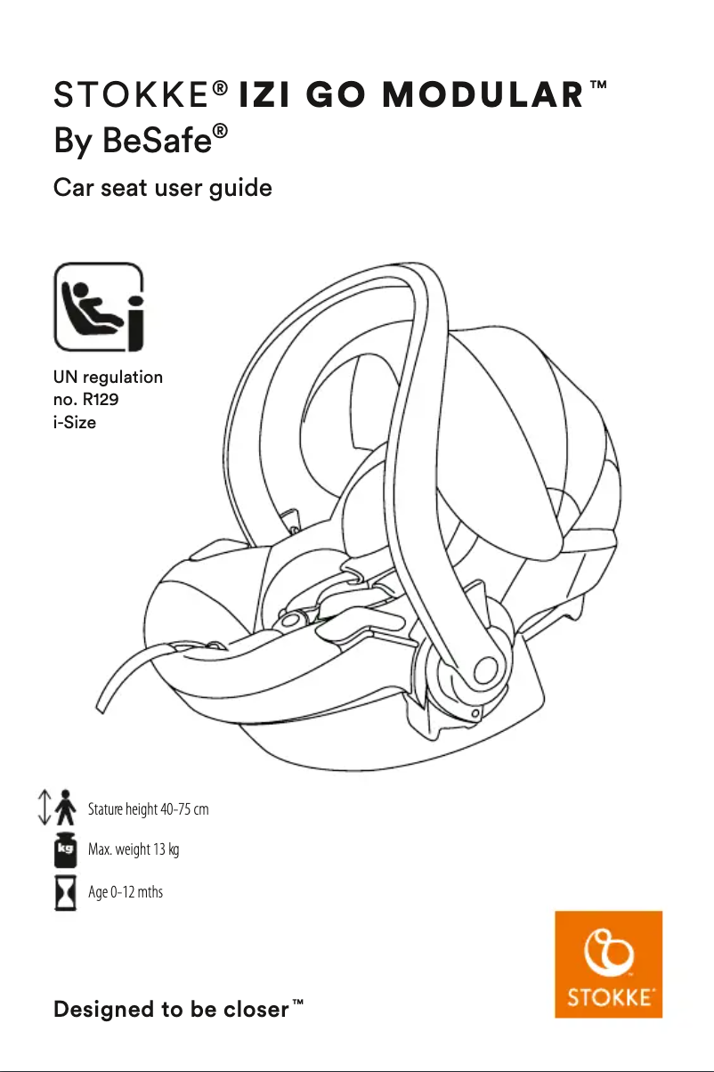 Page 1 de la notice Manuel utilisateur Stokke iZi Go Modular X1 by BeSafe