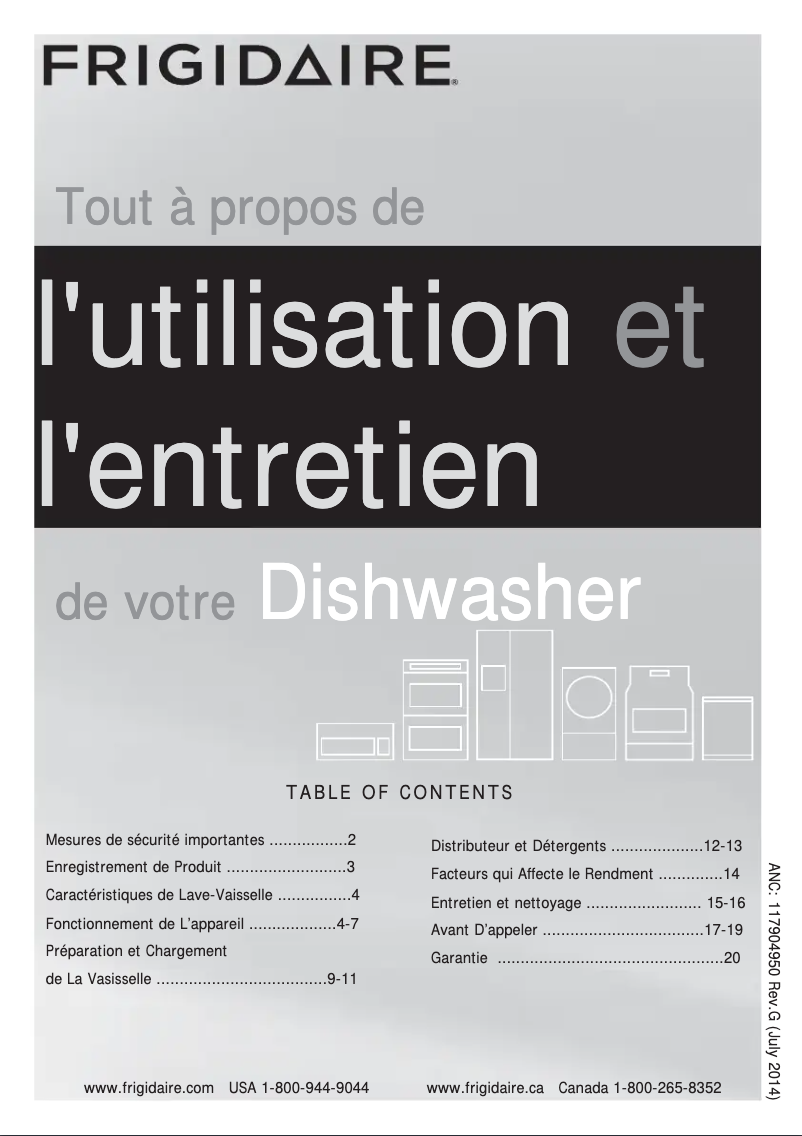 Image de la première page du manuel de l'appareil FGCD2456QB