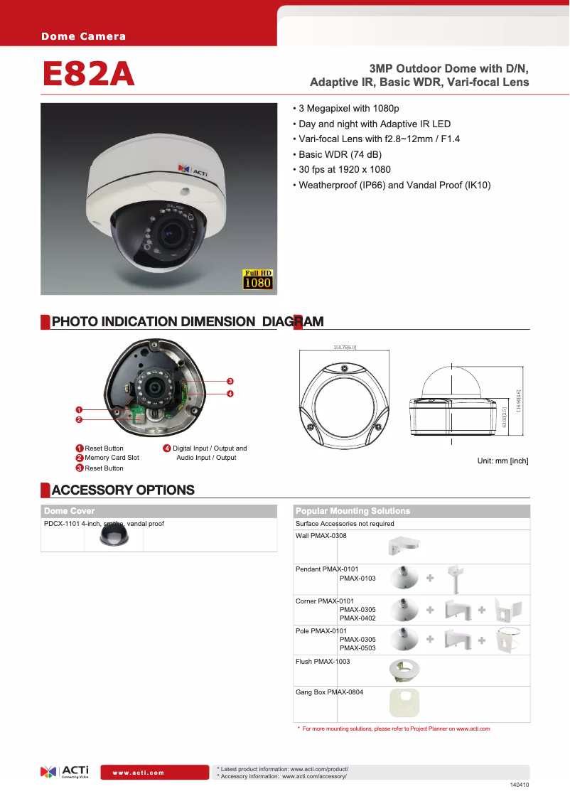 Page n°1 - Brochure ACTi E86