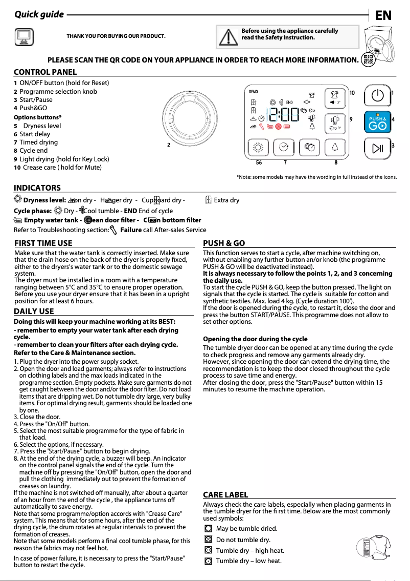 Page n°1 - Manuel d'utilisation et d'entretien Privileg PWCT M11 83 N