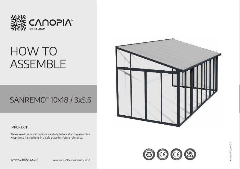 Page 1 de la notice Manuel utilisateur Canopia 540-008