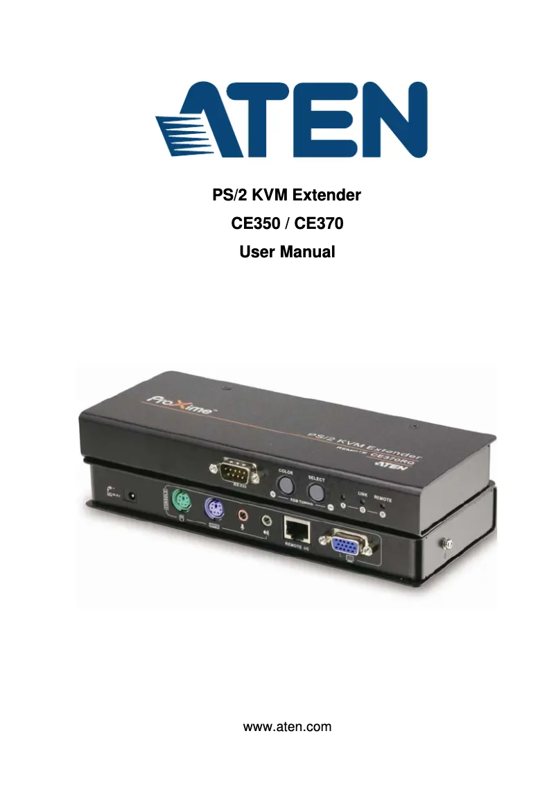 Page 1 de la notice Manuel utilisateur ATen CE370