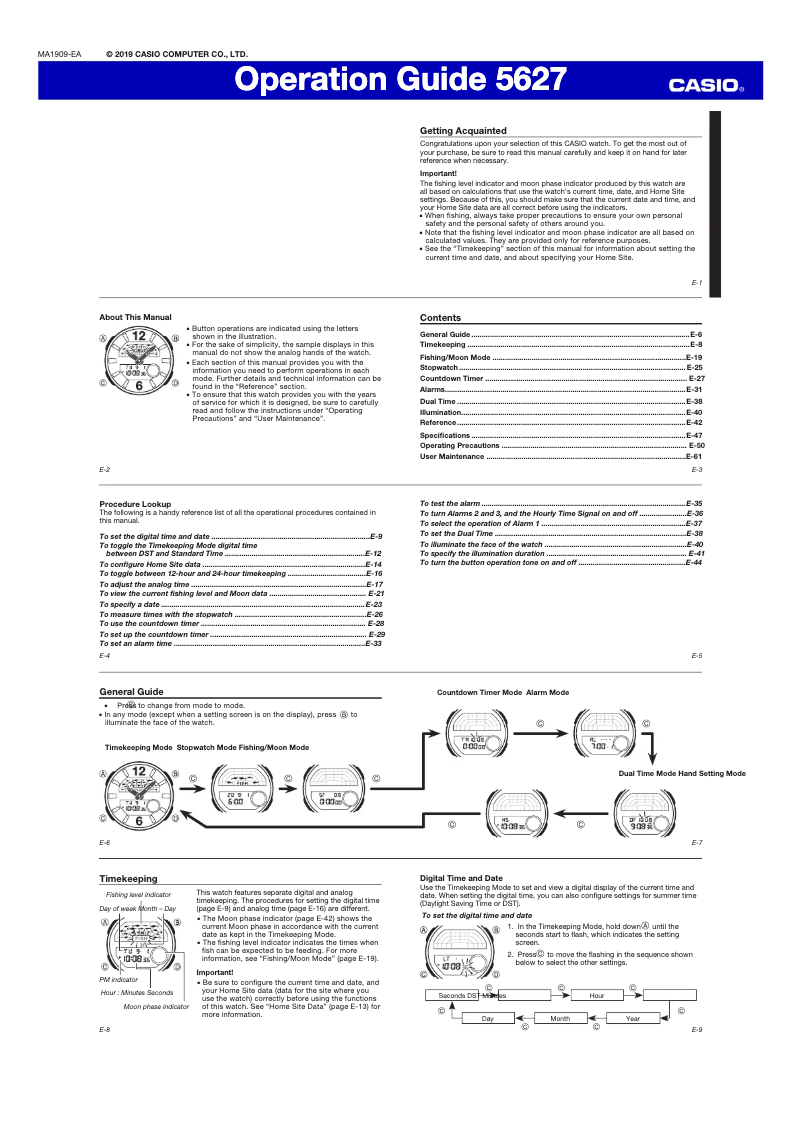 Image de la première page du manuel de l'appareil Collection WSC-1250H-3AVEF