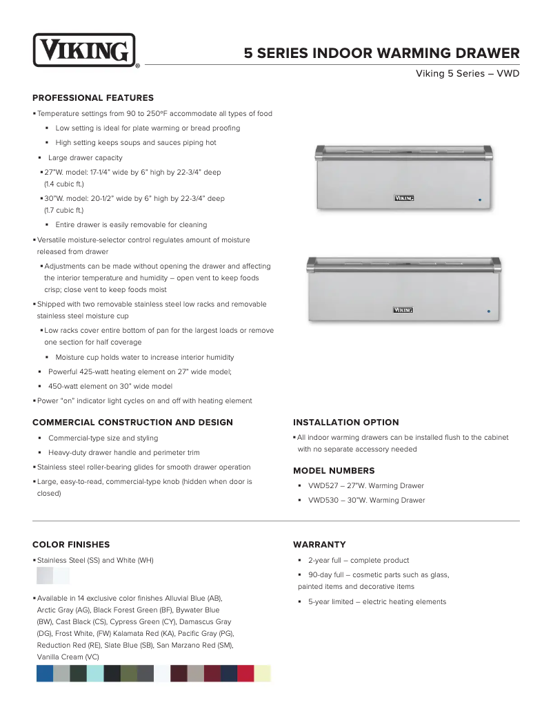 Image de la première page du manuel de l'appareil VWD530SB