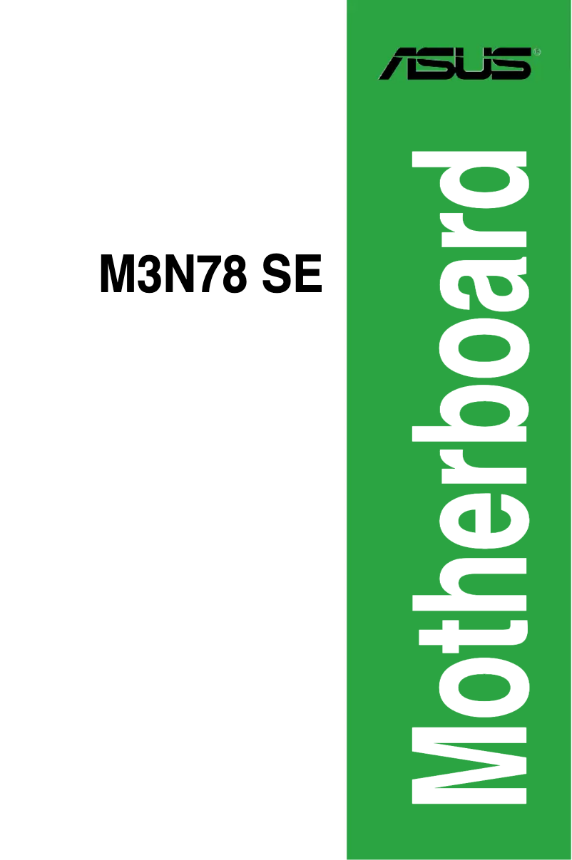 Page n°1 - Manuel utilisateur Asus M3N78/SE