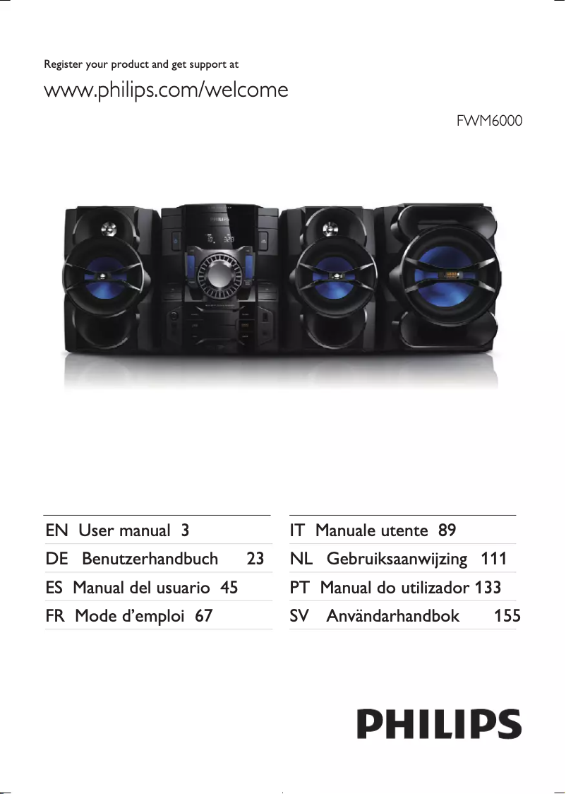 Page n°1 - Manuel utilisateur Philips FWM6000