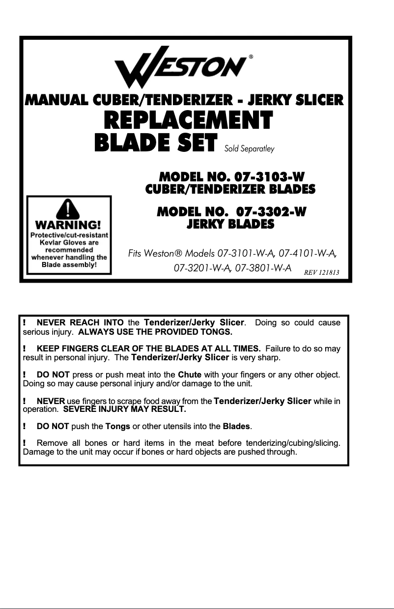 Page 1 de la notice Manuel utilisateur Weston 07-3103-W