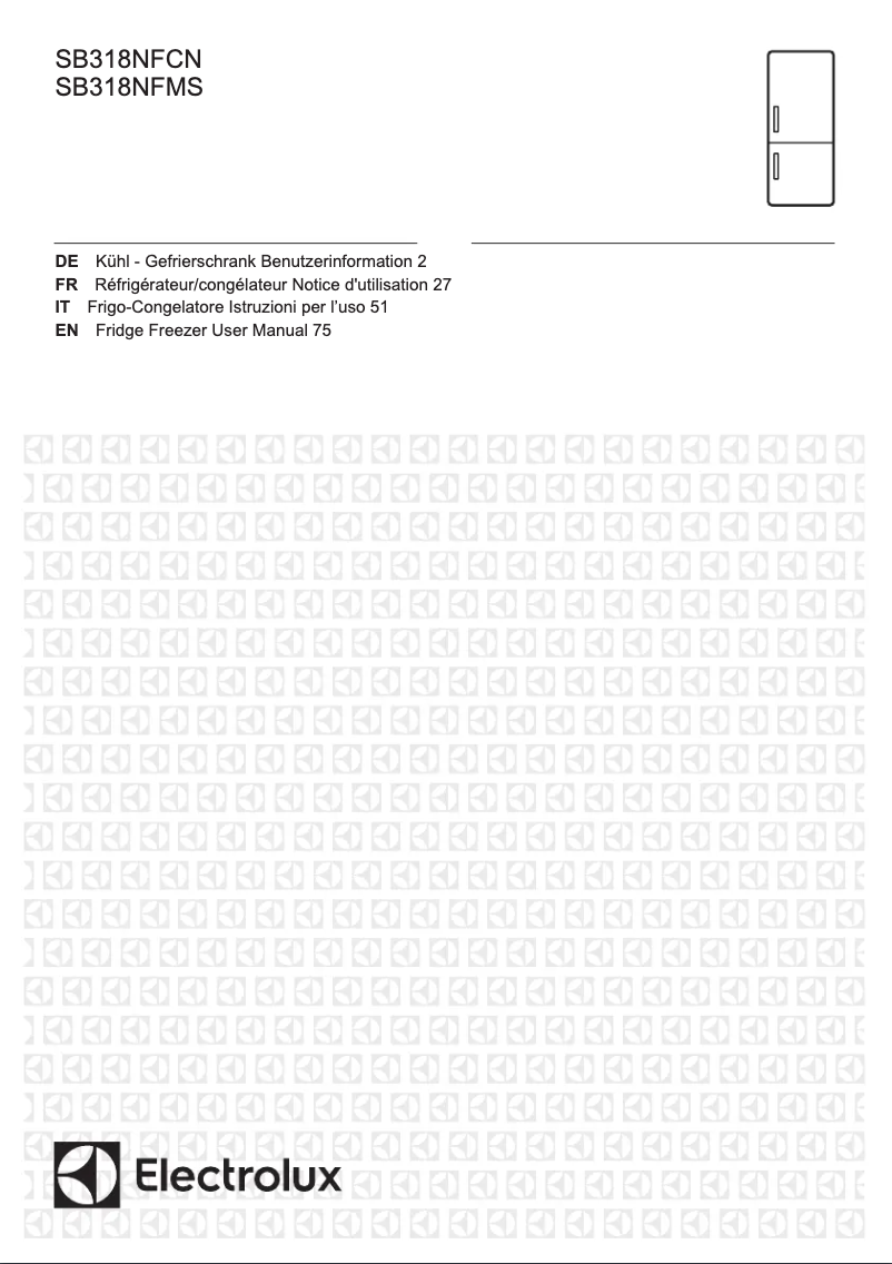 Page 1 de la notice Manuel utilisateur Electrolux SB318NFMS