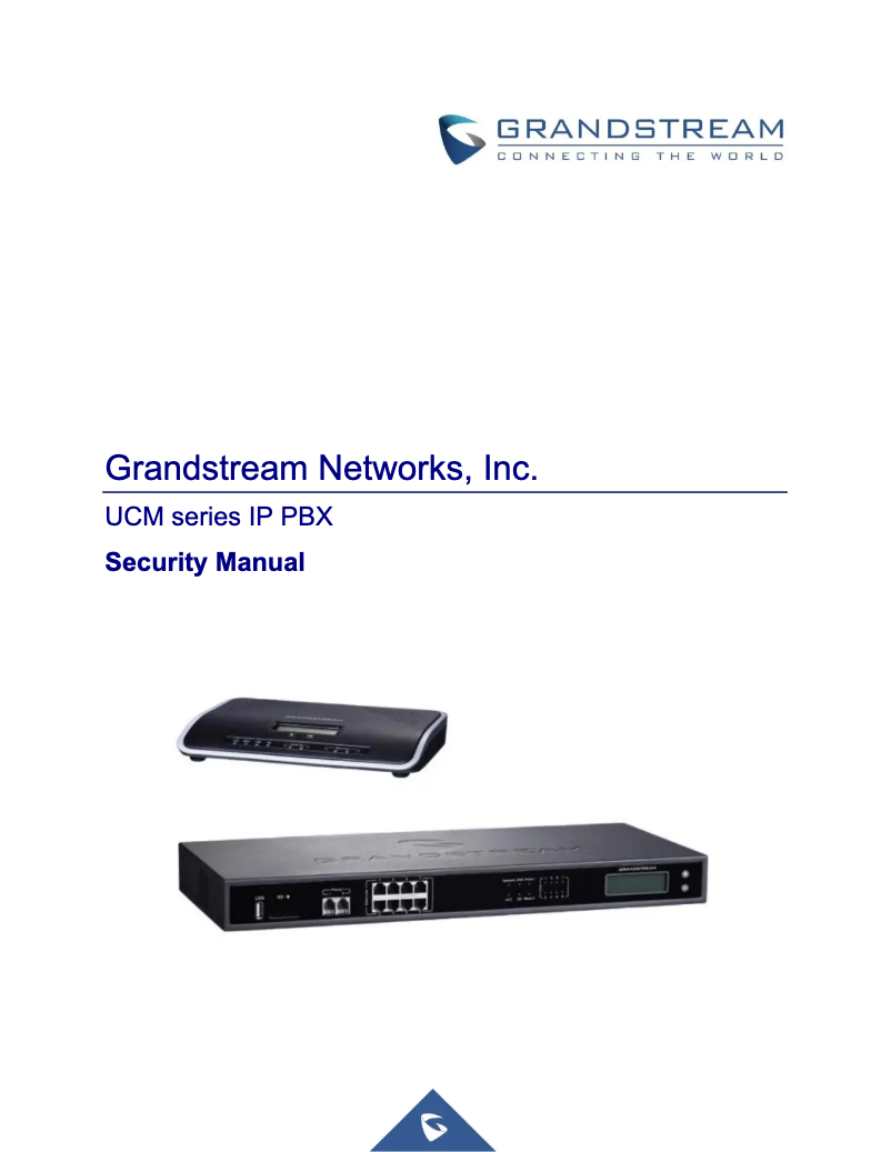 Page 1 de la notice Instructions de sécurité Grandstream UCM6300