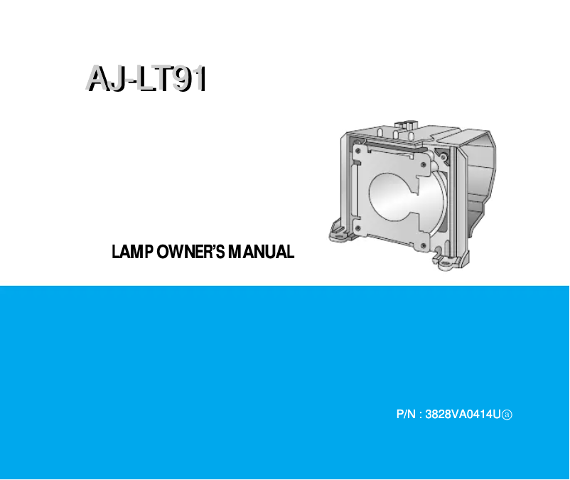 Page 1 de la notice Manuel utilisateur LG AJ-LT91