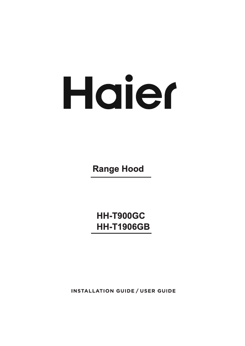 Page 1 de la notice Manuel utilisateur Haier HH-T1906GB