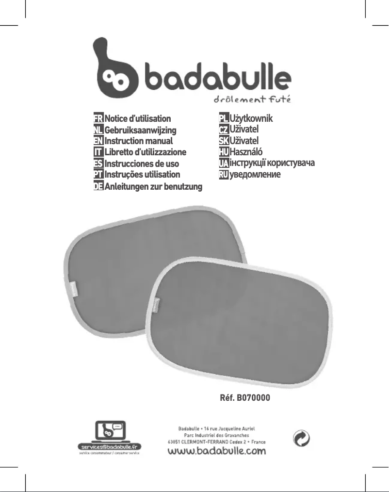 Image de la première page du manuel de l'appareil B070000