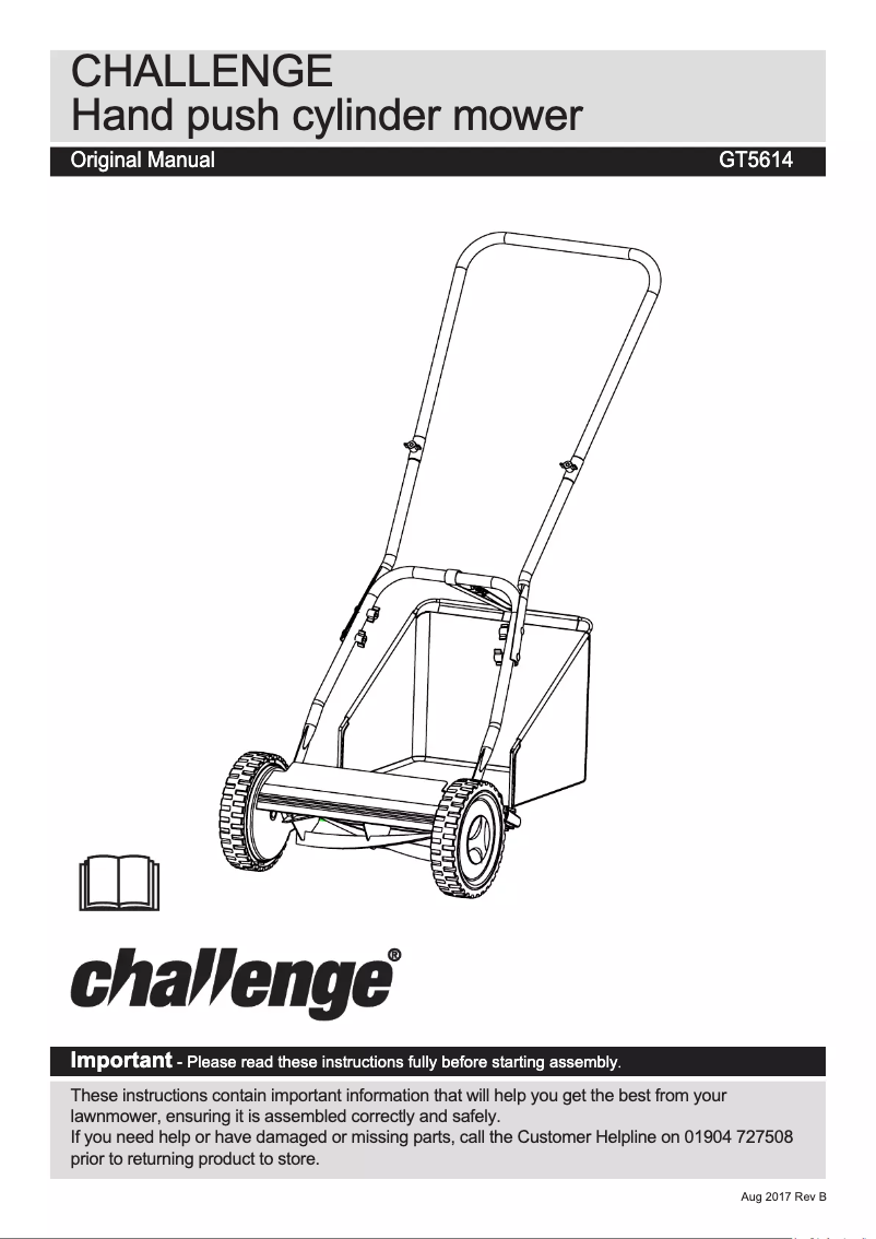 Page n°1 - Manuel utilisateur Challenge GT5614