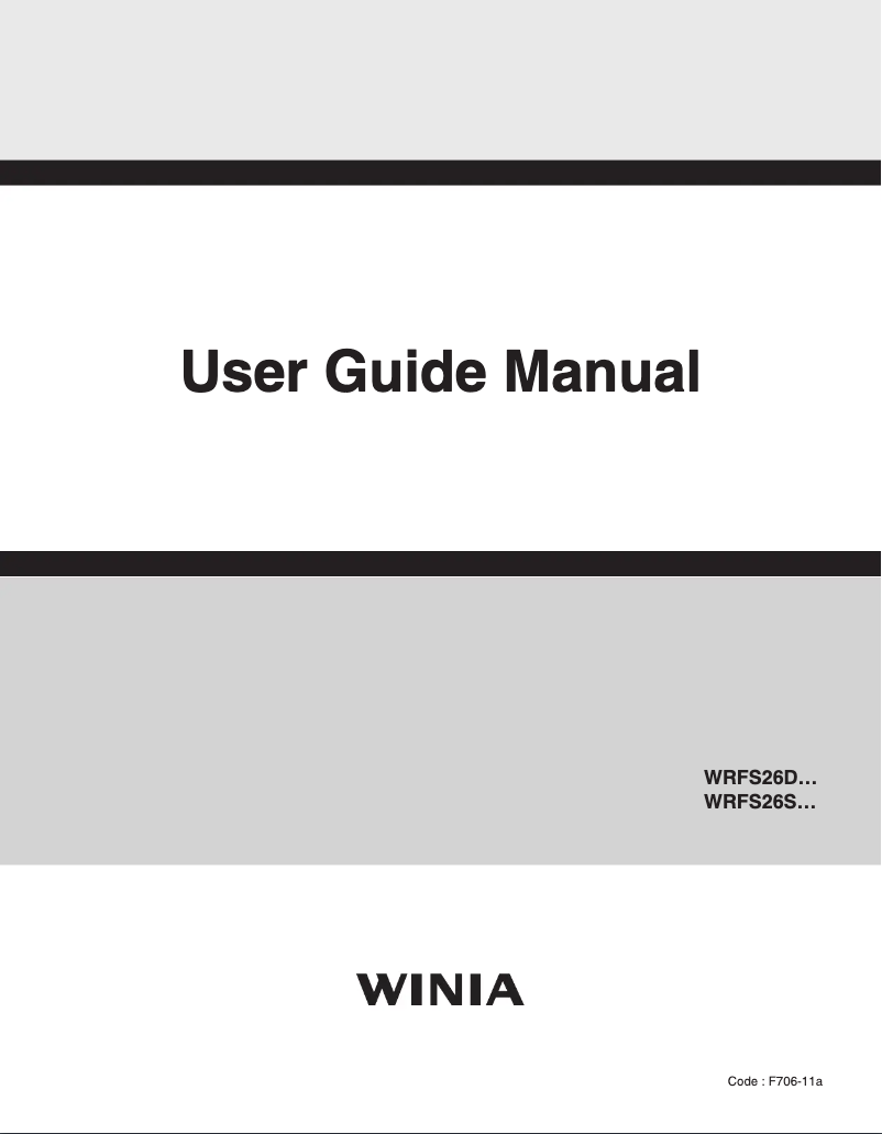 Page n°1 - Manuel utilisateur Winia WRBHD31ATE