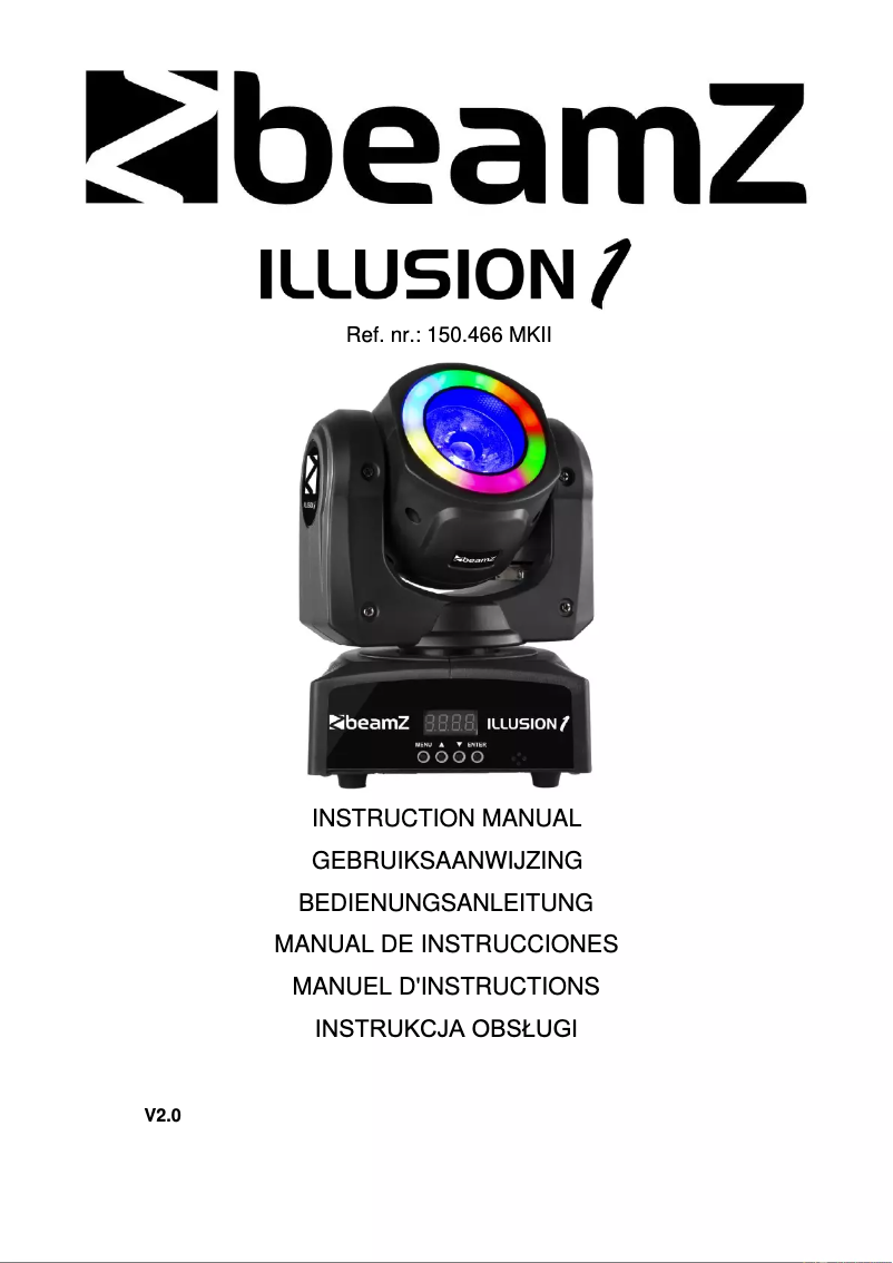 Page 1 de la notice Manuel utilisateur BeamZ Illusion 1