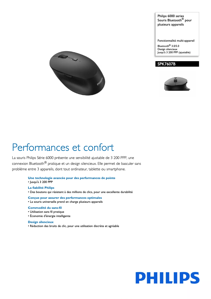 Image de la première page du manuel de l'appareil SPK7607B