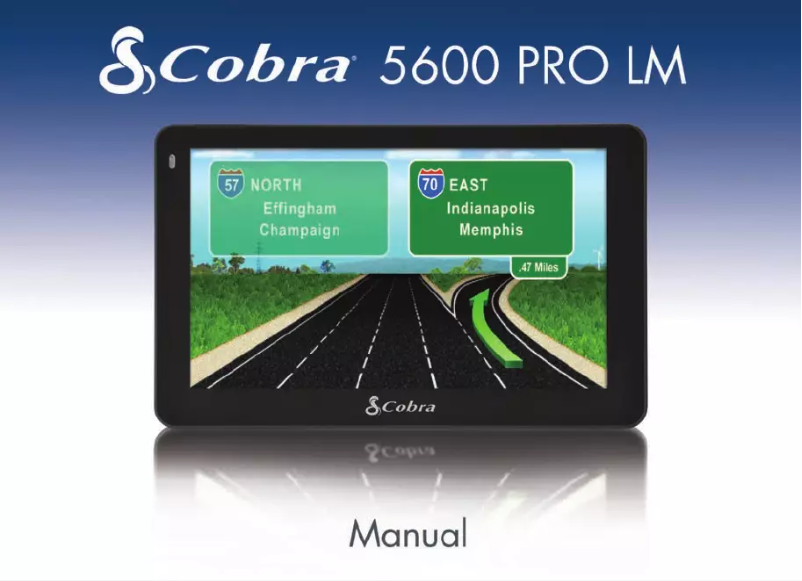 Page n°1 - Manuel utilisateur Cobra 5600 PRO LM