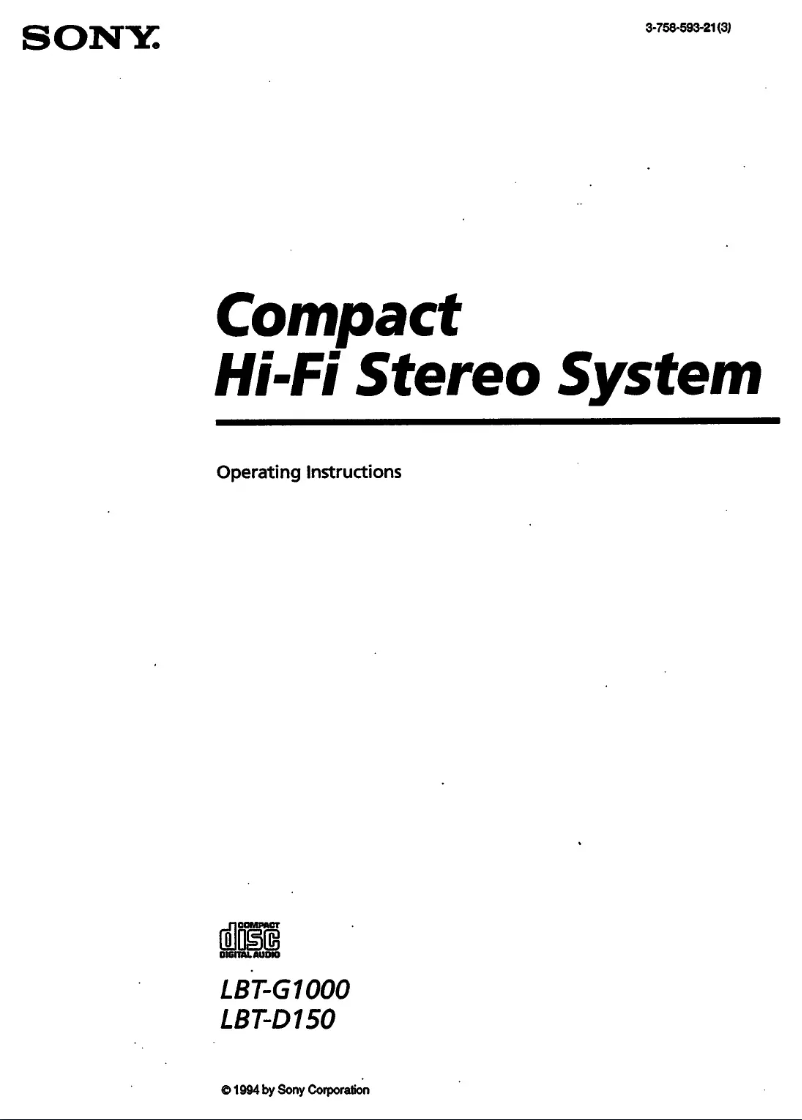 Página 1 del manual Manual de usuario Sony LBT-D150