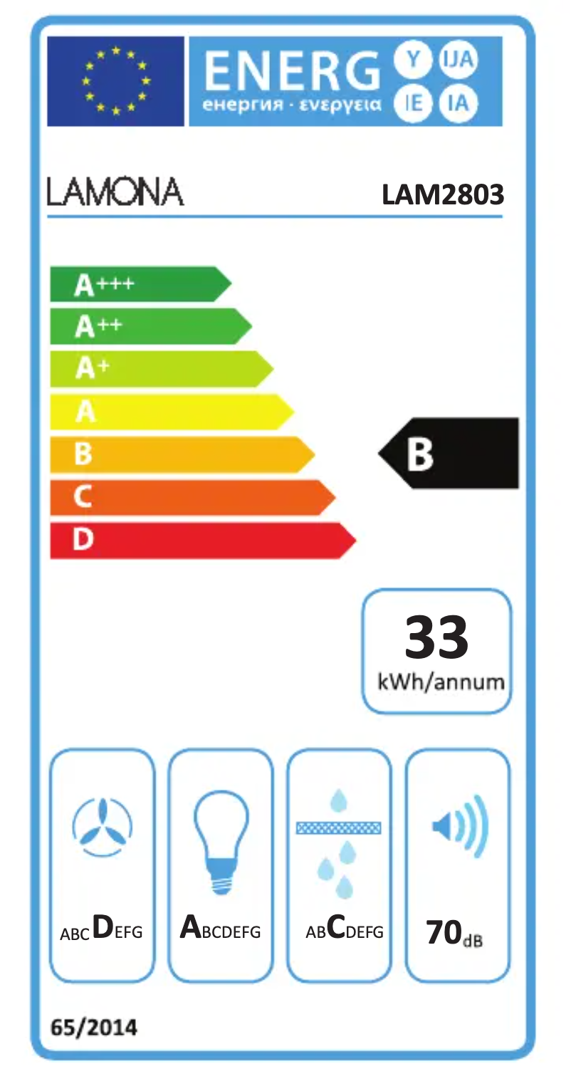 Page n°1 - Label énergétique Lamona LAM2803