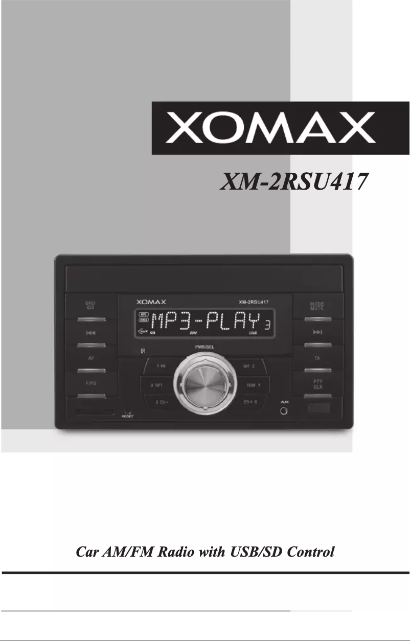 Page 1 de la notice Manuel utilisateur Xomax XM-2RSU417