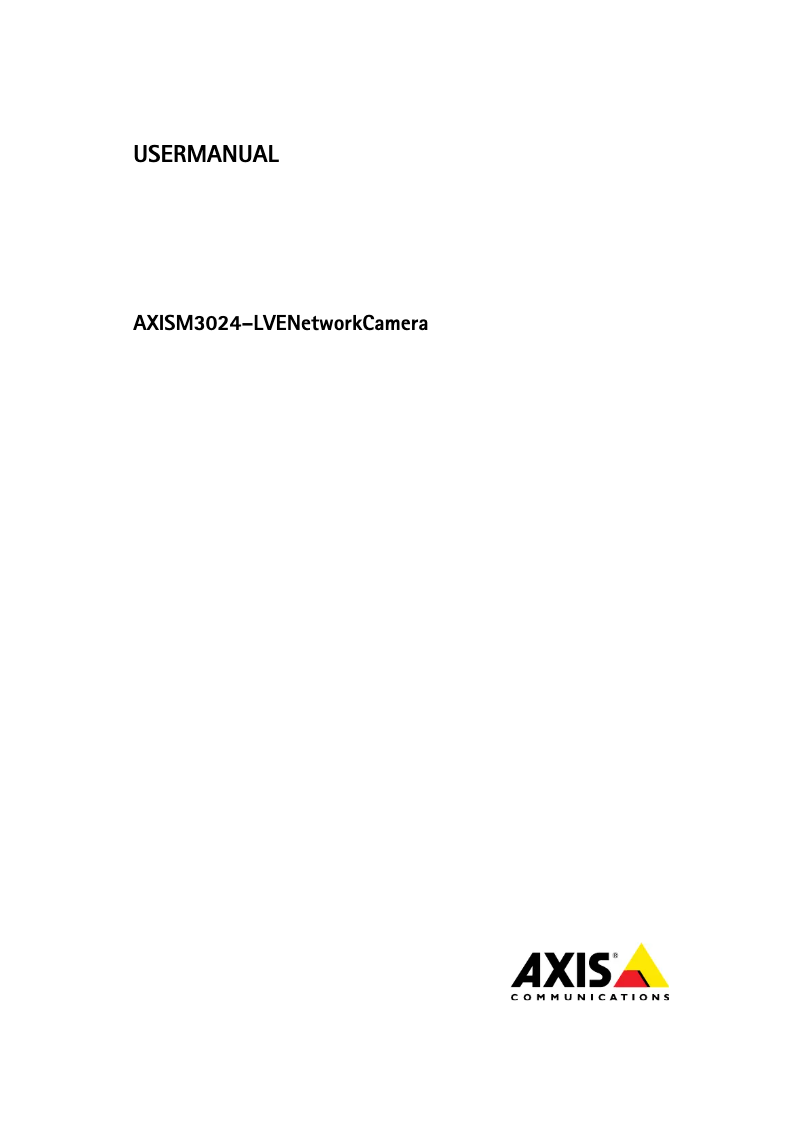 Image de la première page du manuel de l'appareil M3024