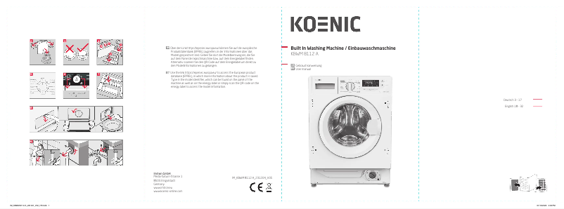 Image de la première page du manuel de l'appareil KBWM 8112 A