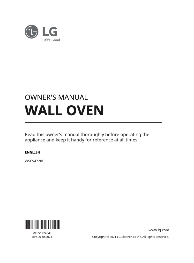 Page n°1 - Manuel utilisateur LG WSES4728N