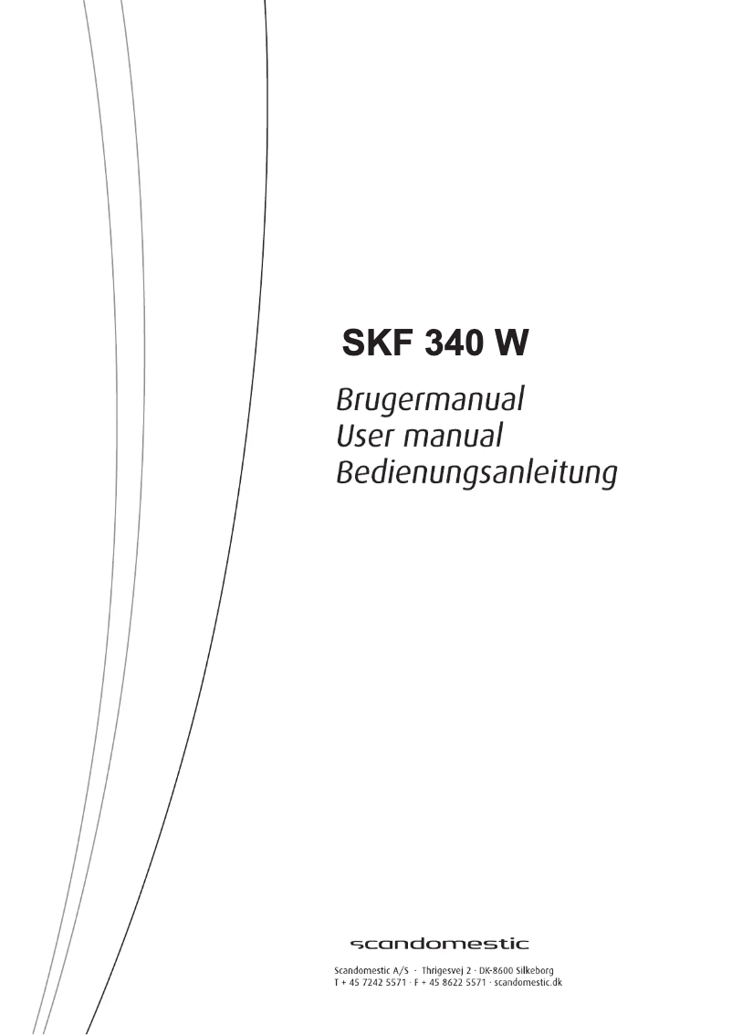 Page n°1 - Manuel utilisateur Scandomestic SKF 340 W