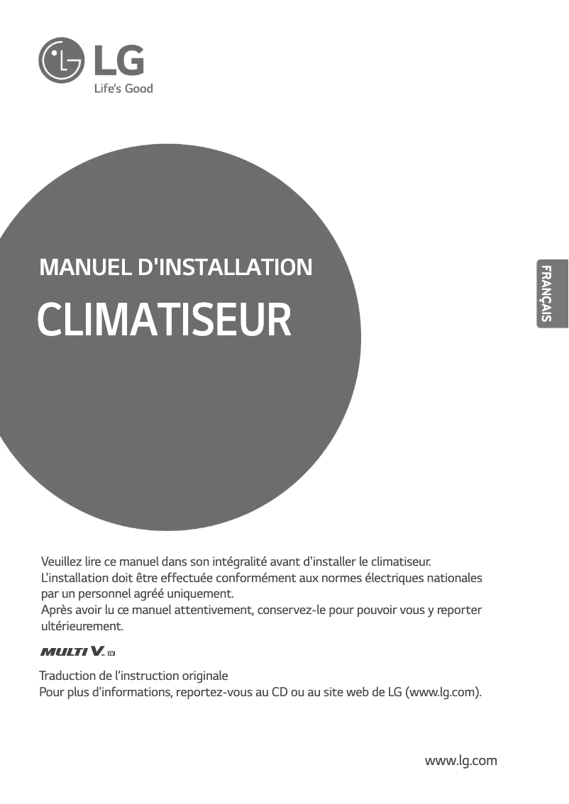 Page 1 de la notice Guide d'installation LG ARUB100LTE4