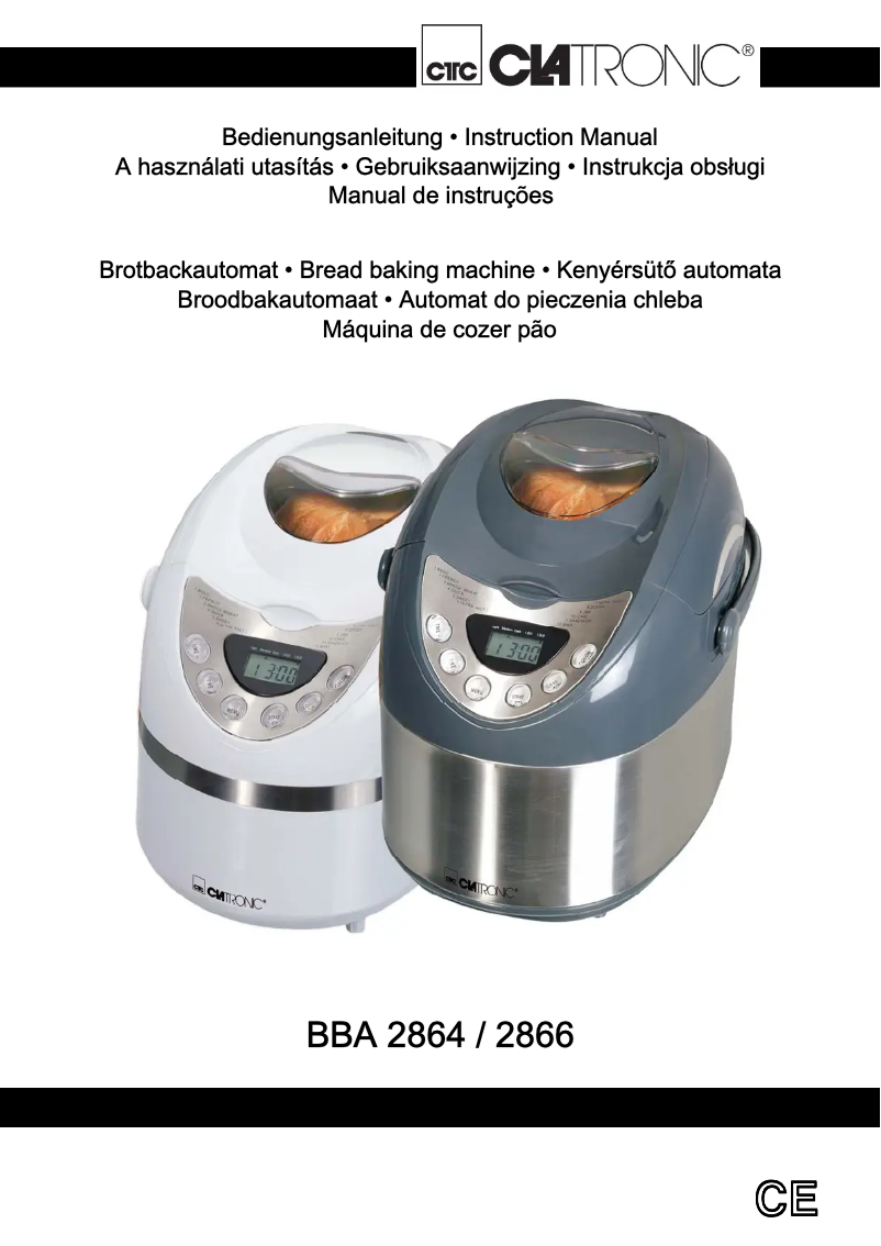 Page 1 de la notice Manuel utilisateur Clatronic BBA 2864