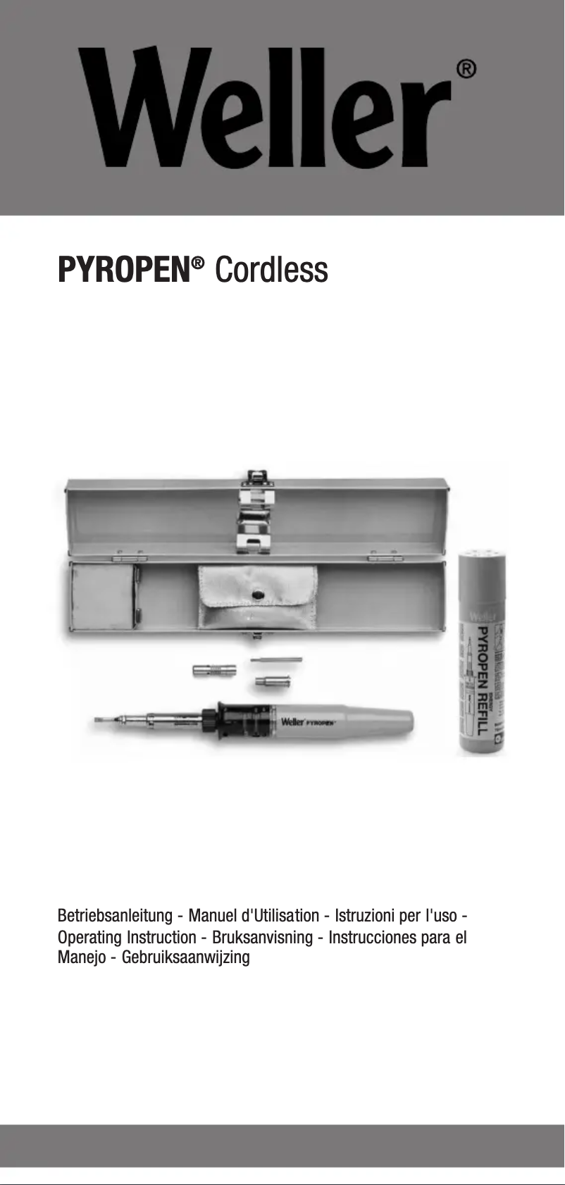 Page n°1 - Manuel utilisateur Weller Pyropen Cordless